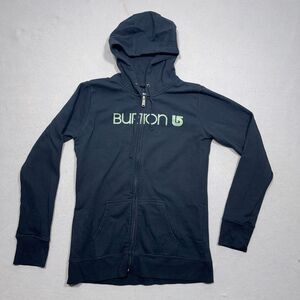 BURTON Hoodie‎ Women Medium Black Full Zip Sweatshirt Casual Pocket Outdoors